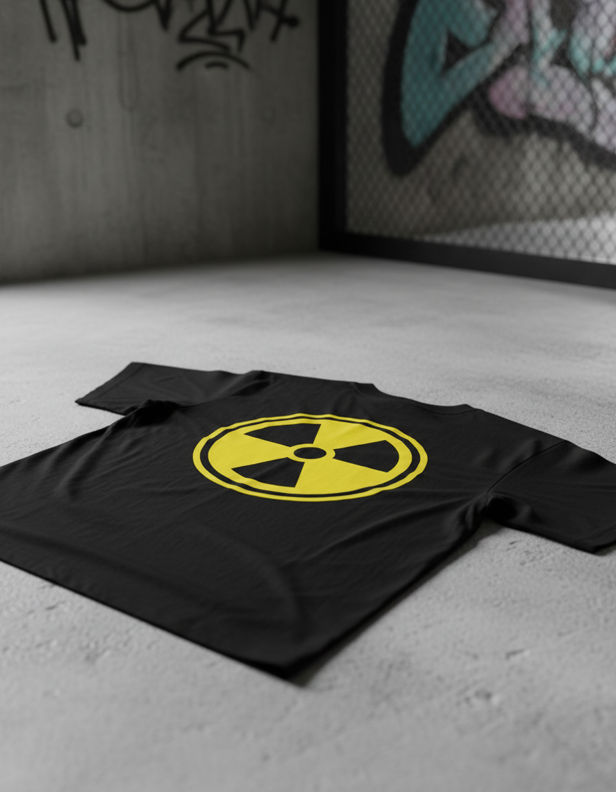 Black Radioactive Symbol T-Shirt Product Image