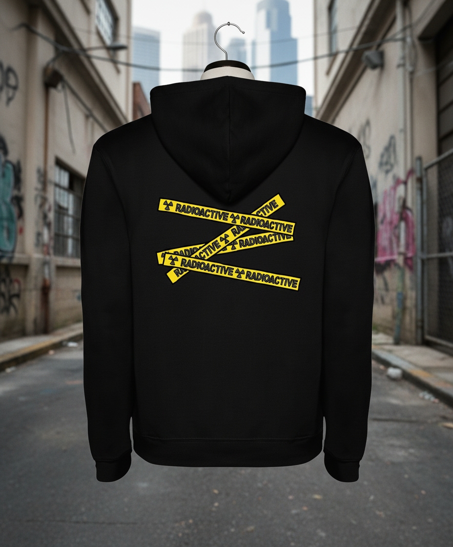 Black Radioactive Tape Hoodie Product Image